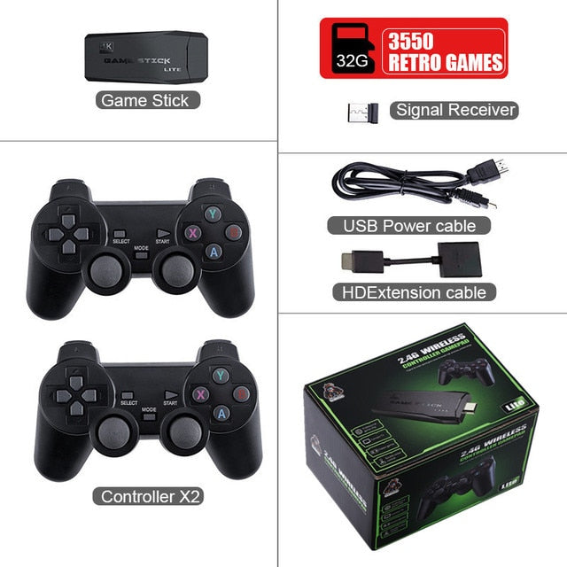 Video Game Console Double Wireless Controller