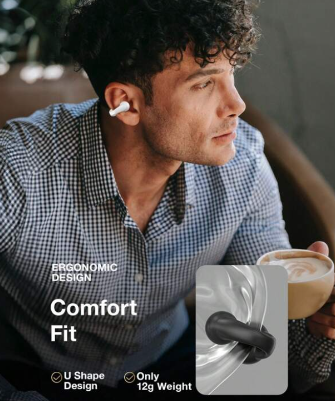 TWS Earbuds, OWS Open Wearable Stereo Earbuds, IPX5 Waterproof Bluetooth 5.3, 48H Playtime
