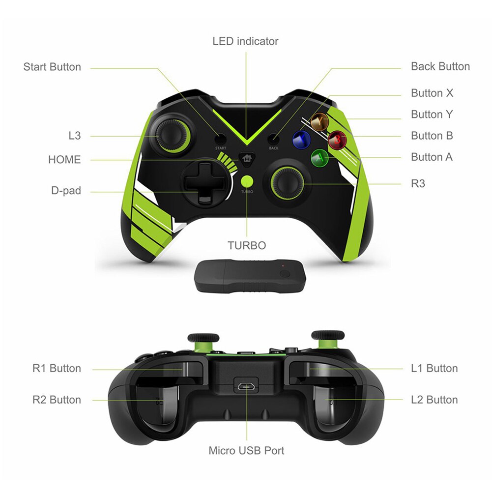 Wireless Dual Vibration Game Handle
